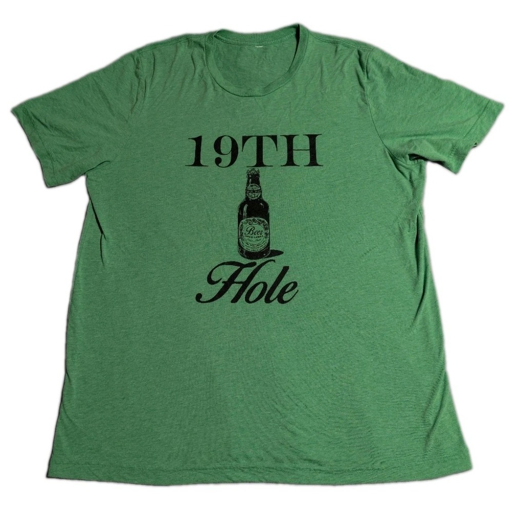 SwingJuice 19th Hole Beer Golf T Shirt Mens XL Green Graphic Short Sleeve